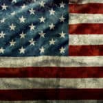 Red, white, and blue, distressed American flag