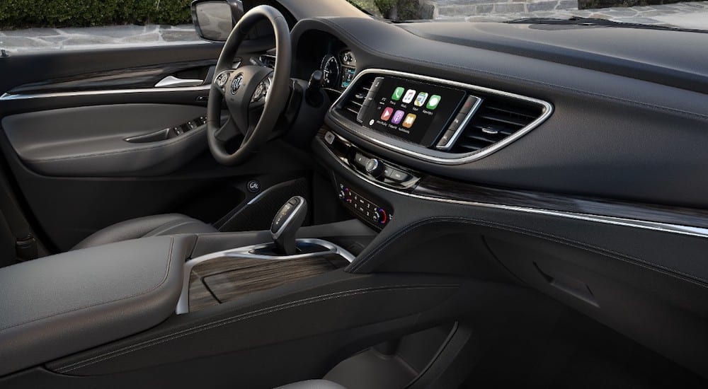 Black leather interior of 2019 Buick Enclave