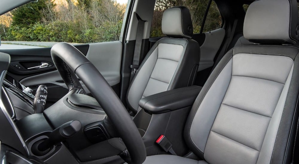 The two-tone black and gray 2019 Chevy Equinox seats