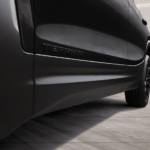 A closeup of the side badging on a black 2019 GMC Terrain