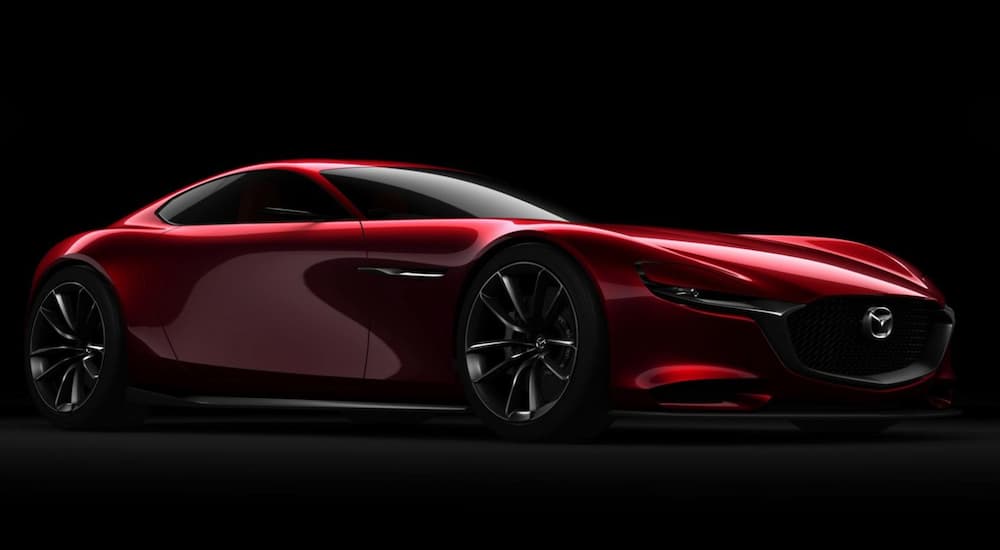 A look at the concept car for the new Mazda RX-9 Sports car is shown. 
