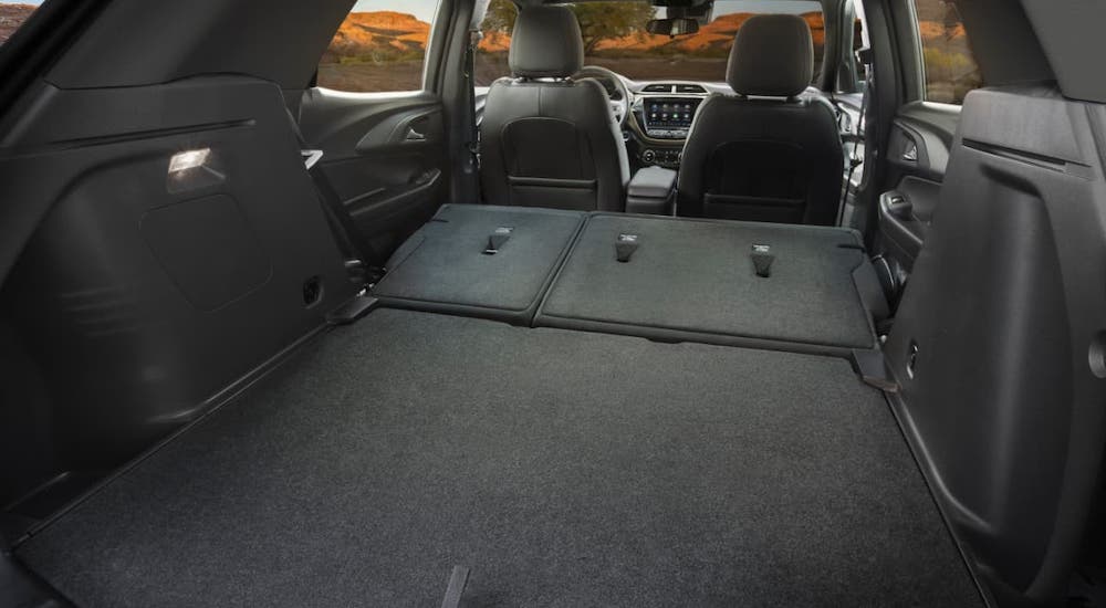 The large cargo area is shown in a 2021 Chevy Trailblazer.