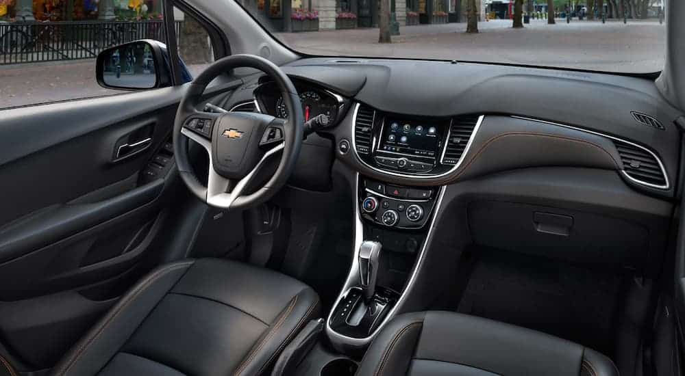 The interior of a 2020 Chevy Trax is shown.