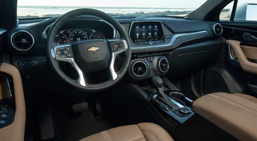 The interior of a 2020 Chevy Blazer is shown.