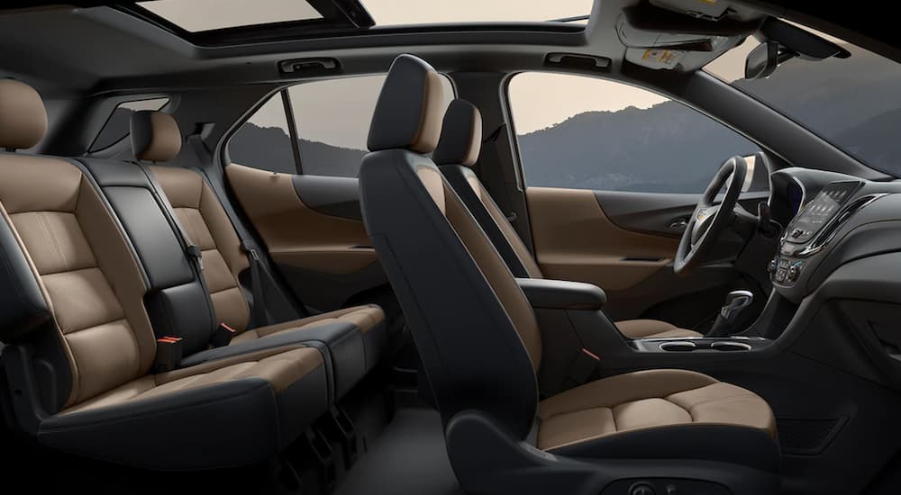 The interior of a 2022 Chevy Equinox shows two rows of seating.