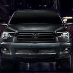 A 2022 Toyota Sequoia Nightshade Special Edition is shown parked on a bridge.