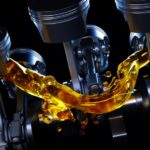 Golden oil is shown moving throughout a vehicle's engine.