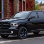A black 2022 Ram 1500 Classic is shown parked on the side of a city street.