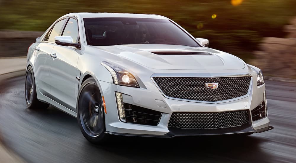 A silver 2019 Cadillac CTS-V is shown after looking at used Cadillacs for sale.