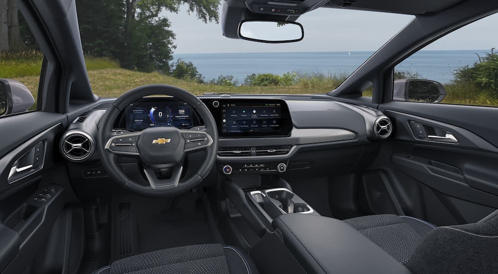 The interior of A 2024 Chevy Equinox EV is shown.