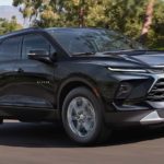 A black 2023 Chevy Blazer is shown after viewing online Chevy Blazer sales.