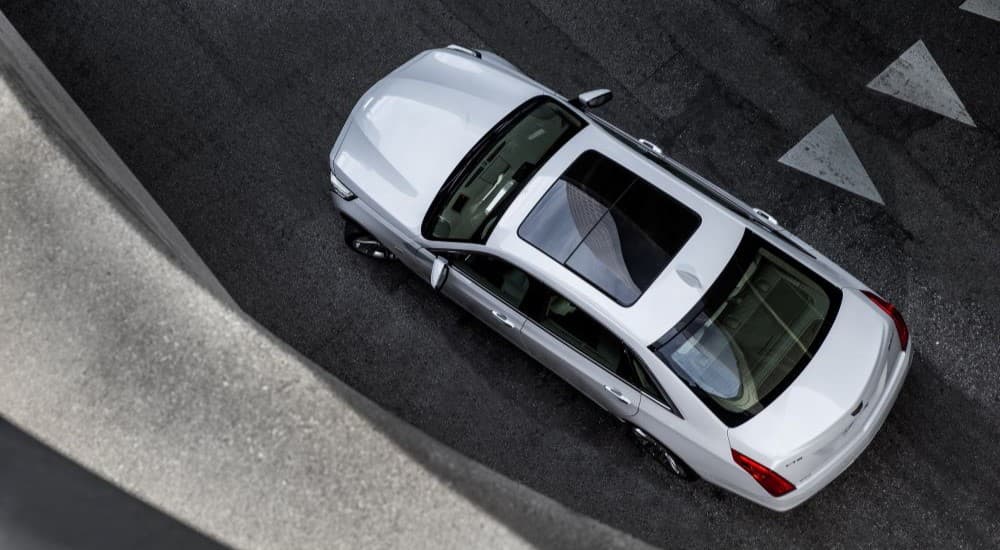 A white 2018 Cadillac CT6 is shown from a high angle.