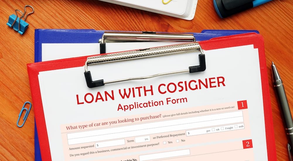 A cosigner application form is shown.