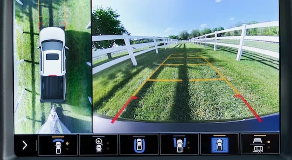 Several camera angles are shown from Chevy's tow camera.