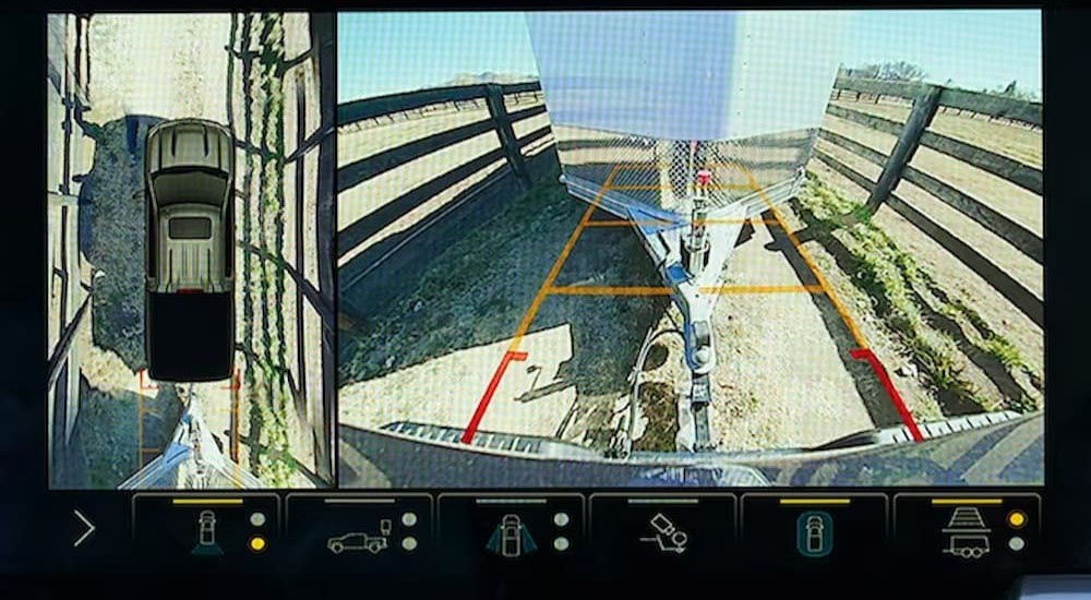 Two angles are shown on the trailer cam in a 2024 Chevy Silverado 1500.