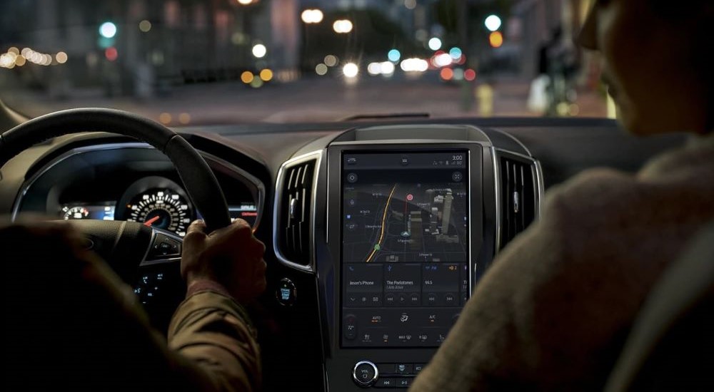 A close-up of the dash in a 2023 Ford Edge.