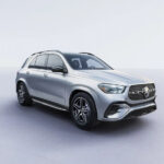A silver 2025 Mercedes-Benz GLE 350 4MATIC Premium parked at a Mercedes-Benz dealer near me.