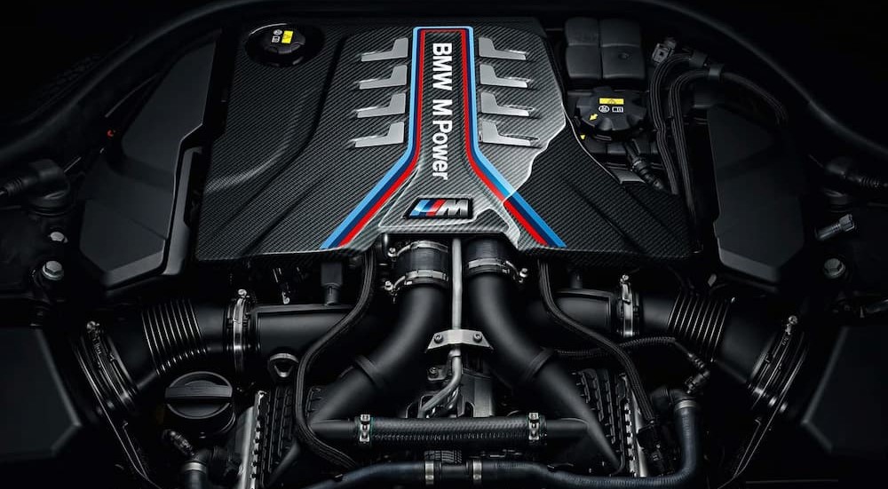 A BMW M Power engine is shown.