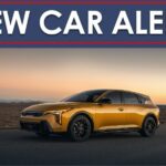A "New Car Alert" banner above a gold 2026 Kia K4 Hatchback.