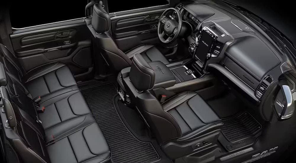 Black interior in a 2024 Ram 1500.