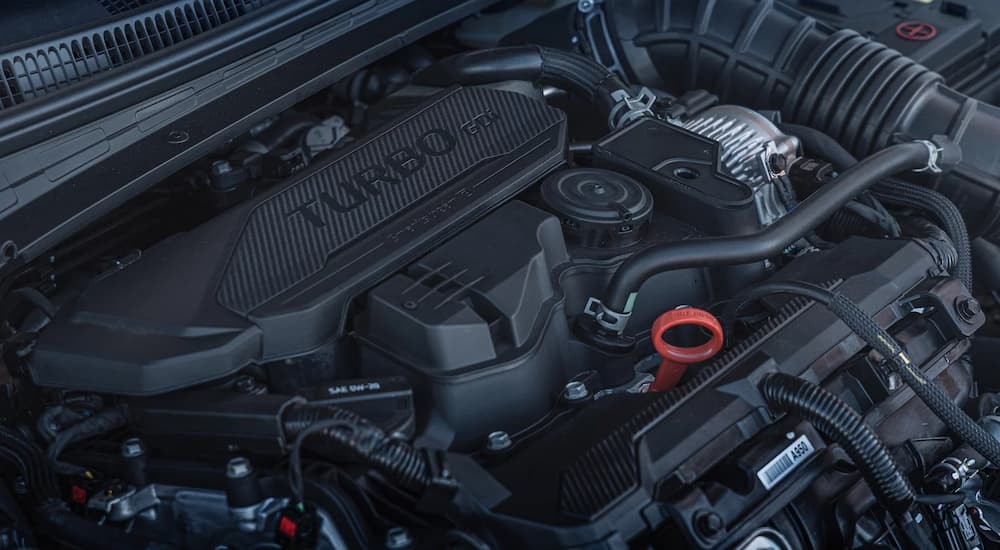 Turbo engine on a 2025 Hyundai Elantra N-Line at a Hyundai dealer