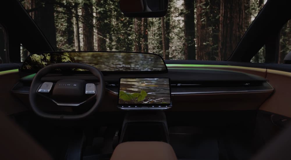 Infotainment display inside a 2025 Lucid Gravity