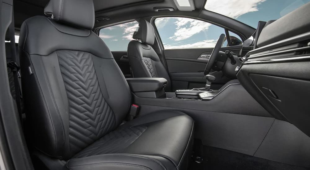 The black interior in a 2026 Kia Sportage.