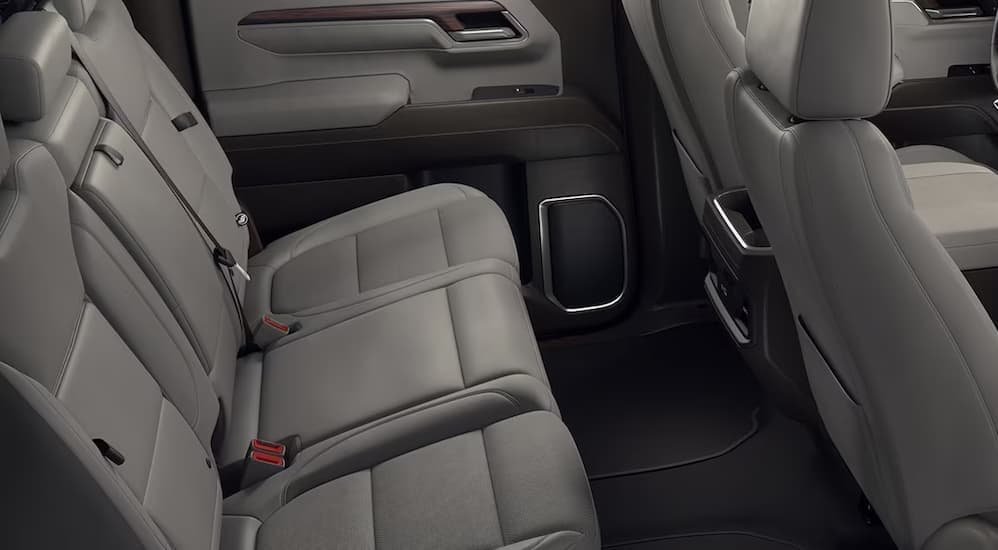 The black and gray interior in a 2025 GMC Sierra 1500.