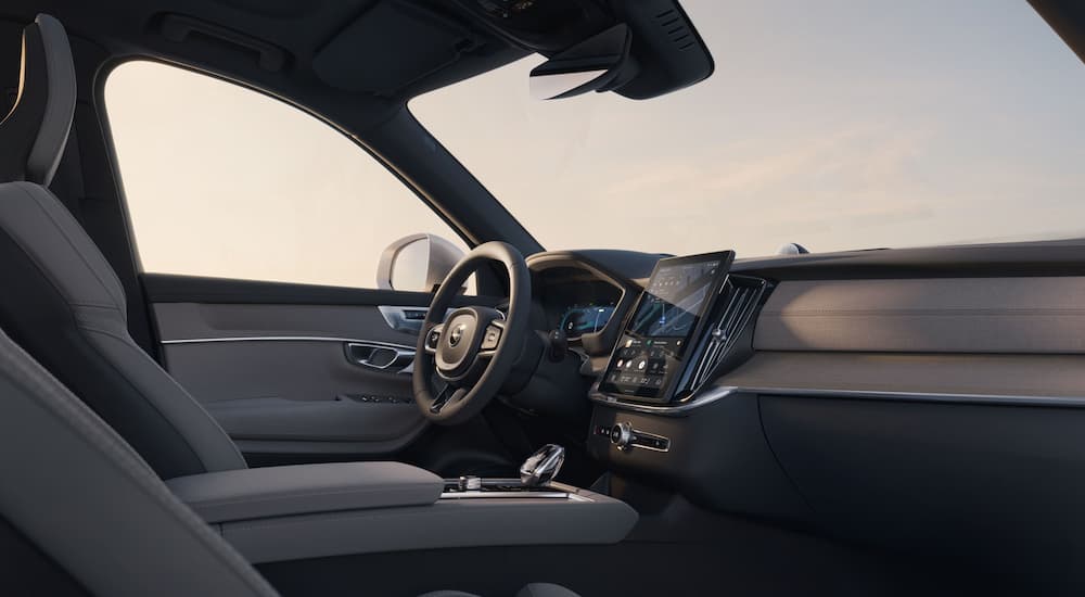 Interior and dashboard on a 2025 Volvo XC90