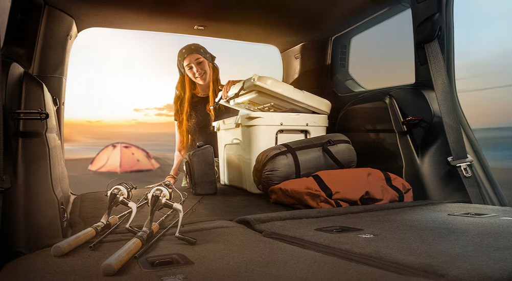 The rear cargo area in a 2026 Jeep Cherokee.