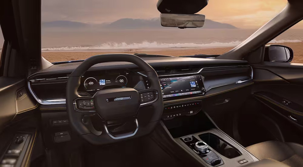 The black dash in a 2026 Jeep Cherokee.