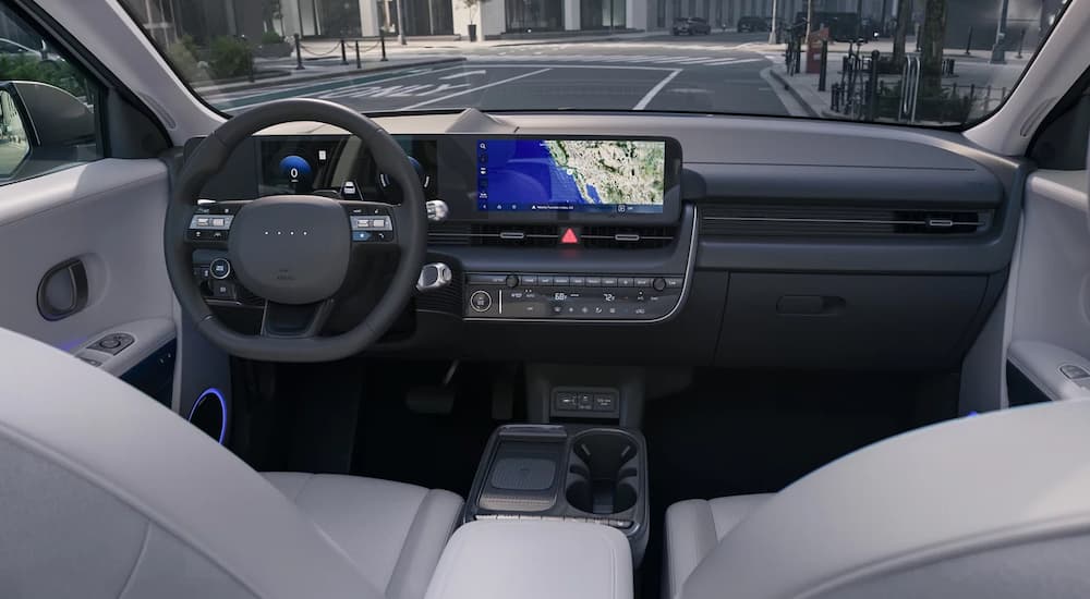 Infotainment display and digital gauge cluster on a 2025 Hyundai IONIQ 5