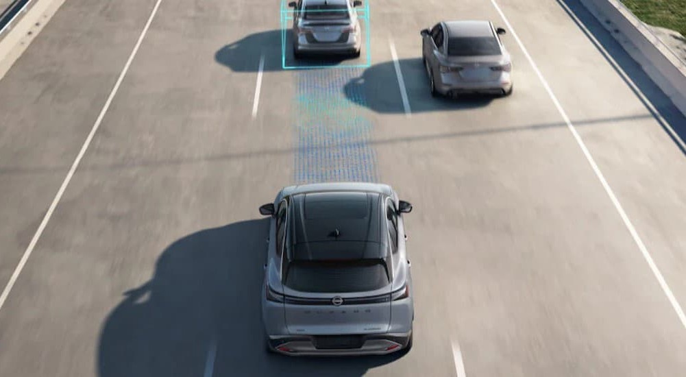 Simulated safety areas on a 2025 Nissan Murano.