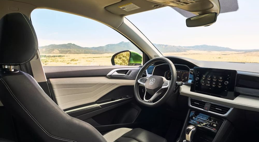 Gray dash in a 2026 Volkswagen Taos.