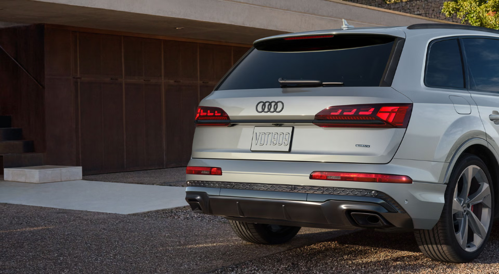 The trunk of a grey 2026 Audi Q7