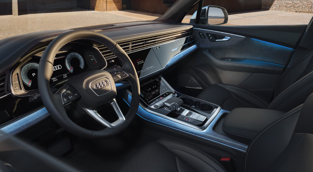 Black interior of a 2026 Audi Q7