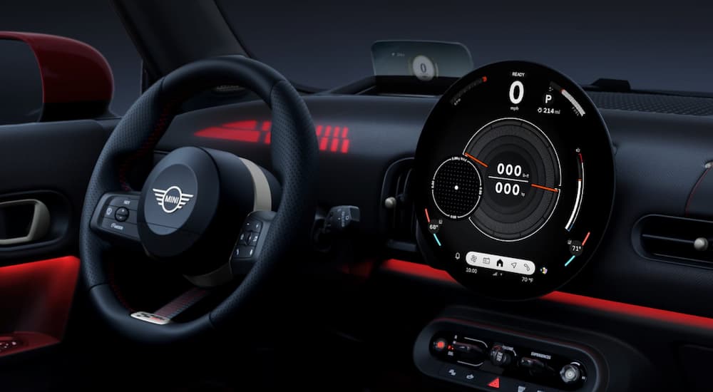 Infotainment display and dashboard inside a 2026 MINI Cooper JCW