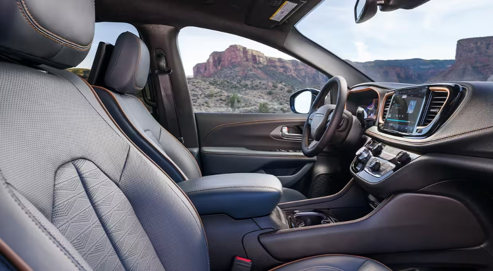 Black interior in a 2027 Chrysler Pacifica